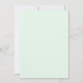 Mint Green Whimsical Spring Wedding Einladung (Rückseite)