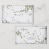 Mint Green White Gray Carrara Marmor Ernennung Terminkarte (Vorne/Hinten)