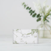 Mint Green White Gray Carrara Marmor Ernennung Terminkarte (Stehend Vorderseite)
