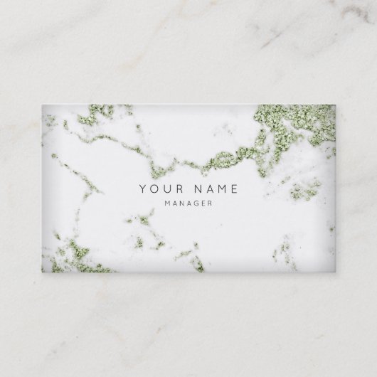 Mint Green White Gray Carrara Marmor Ernennung Terminkarte (Vorderseite)