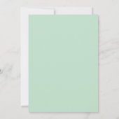 Mint Green White Herringbone Hochzeitseinladung Einladung (Rückseite)