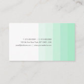 Mint Green White Modern Trendy Handwriting Script Visitenkarte (Rückseite)