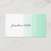 Mint Green White Modern Trendy Handwriting Script Visitenkarte (Vorderseite)