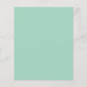 Mint Green White Script Budget Einladung Hochzeit (Rückseite)