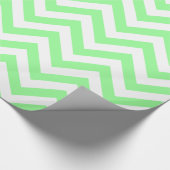 Mint Green White XL Zickzack ZigZag Muster Geschenkpapier (Ecke)