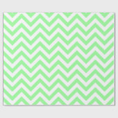 Mint Green White XL Zickzack ZigZag Muster Geschenkpapier (Flach)