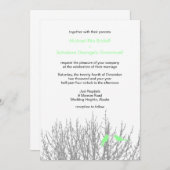 Mint Green Winter Background Weddings DIY Invitati Einladung (Vorne/Hinten)