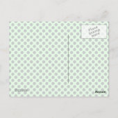 Mint Green With Grey Polka Dots-Monogram STaylor Postkarte (Rückseite)