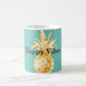 Mint Green Yellow Gold Ananas Kaffeetasse (Mittel)
