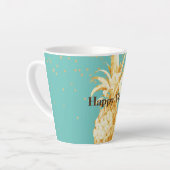 Mint Green Yellow Gold Ananas Milchtasse (Linke Ecke)