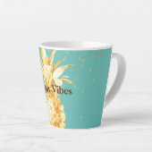 Mint Green Yellow Gold Ananas Milchtasse (Rechte Ecke)