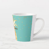 Mint Green Yellow Gold Ananas Milchtasse (Rechts)