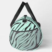 Mint Green Zebra Stripes Muster Duffle Bag (Rechts)