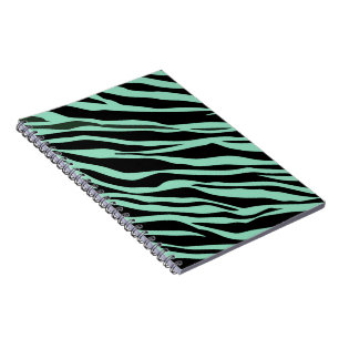 Mint Green Zebra Striping Notizblock