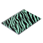 Mint Green Zebra Striping Notizblock (Linke Seite)