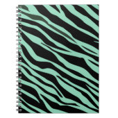 Mint Green Zebra Striping Notizblock (Vorderseite)