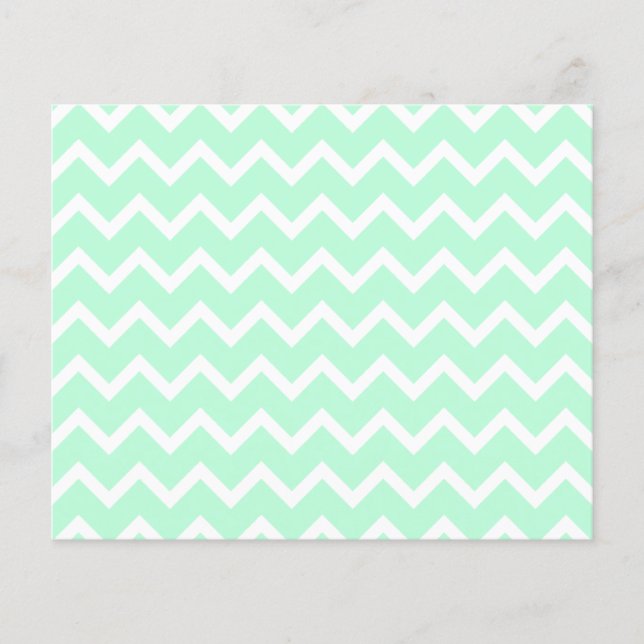Mint Green Zigzag Zickzack Streifen. (Vorderseite)
