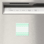 Mint Green Zigzag Zickzack Streifen. Magnet (In Situ (Geschirrspüler))