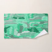 Mint Greenery Abstrakt Badhandtuch Set (Handtuch)