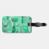 Mint Greenery Abstrakt Gepäckanhänger (Rückseite horizontal)