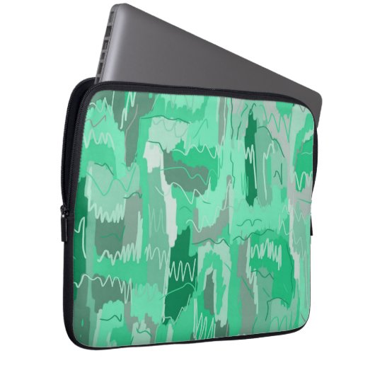Mint Greenery Abstrakt Laptopschutzhülle (Vorne Rechts)