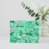 Mint Greenery Abstrakt Postkarte (Stehend Vorderseite)