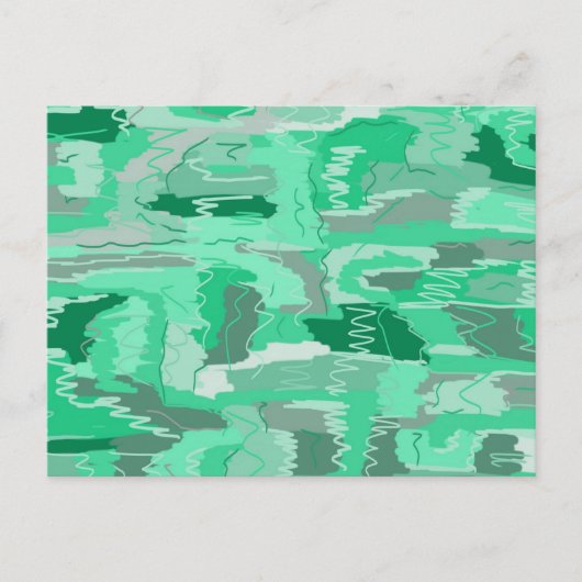 Mint Greenery Abstrakt Postkarte (Vorderseite)