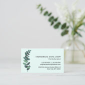 Mint Greenery Business Card Visitenkarte (Stehend Vorderseite)