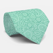 Mint GreenTones Vintag Paisley Wedding Krawatte (Gerollt)
