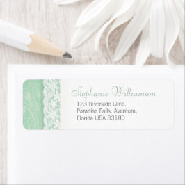 Mint grün und weiß Hochzeitrückantwort Adresse