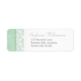 Mint grün und weiß Hochzeitrückantwort Adresse