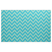 Mint-grün Zigzag Ikat & Custom Blue Hintergrund Stoff (Fat Quarter (45,7 x 55,9 cm))