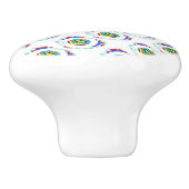 MINT GRÜNE DEKORATIONSMUSTER KERAMIKKNAUF (Seitenansicht)