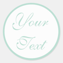 Mint-Grüne Hochzeiten-Umschlag Aufkleber mit benut