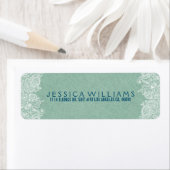 Mint-grüne Imitate Linie Weiße Paisley Lace 2 (Insitu)