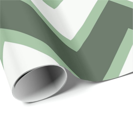 Mint grüne Zickzack Streifen Vatertag Geschenkpapier (Rolleneckpunkt)