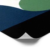 Mint-Harmonie: Minimalistisches abstraktes Porträt Poster (Ecke)