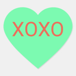 Mint Heart Candy Herz-Aufkleber