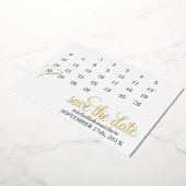 Mint Heart Kalender Hochzeit speichern Sie das Dat Folieneinladung (Gedreht)