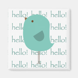 Mint Hello Bird Magnet