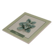 Mint Herb Kitchen Green Faux Relief Fliese (Seite)