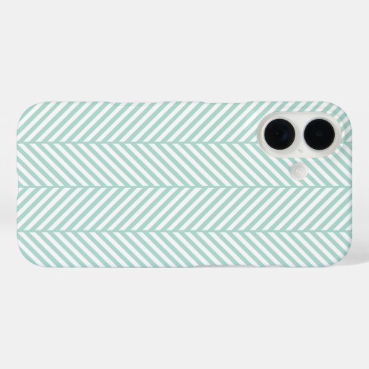 Mint Herringbone Case-Mate iPhone Hülle (Rückseite (Horizontal))
