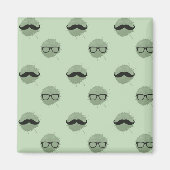 Mint Hipster Mustaches Magnet (Vorne)