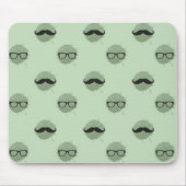 Mint Hipster Mustaches Mousepad (Vorne)