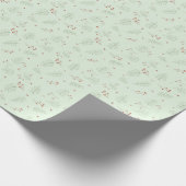 Mint Holiday Greenery Geschenkpapier (Ecke)
