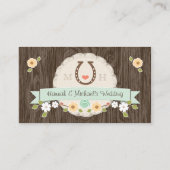 MINT HORSESHOE WESTERN SITZUNGEN PLATZKARTEN (Rückseite)