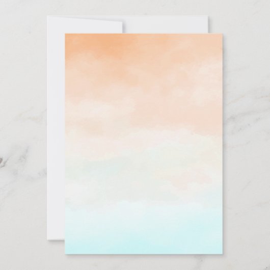 Mint Hydrangea Ride Geburtstag Einladung (Rückseite)