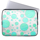 Mint Ice Aqua Blue Polka Dots Laptopschutzhülle (Vorderseite)