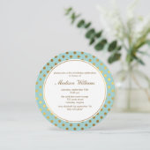 Mint Imitate Gold Foil Polka Dots Muster Einladung (Stehend Vorderseite)