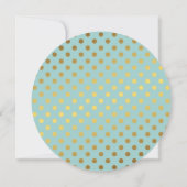 Mint Imitate Gold Foil Polka Dots Muster Einladung (Rückseite)